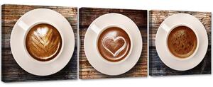 Gario Vászonképek készlet Muvészi kávé - 3 részes Méret: 90 x 30 cm