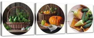Gario Vászonképek készlet Oszi konyha - 3 részes Méret: 90 x 30 cm