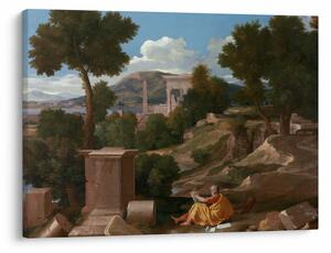 Kép - Nicolas Poussin, Landscape with Saint John on Patmos, reprodukciók (70x50 cm)