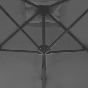 VidaXL antracitszürke kültéri napernyő acélrúddal, 300 cm átmérőjű