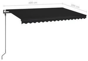VidaXL antracitszürke automata napellenző 400 x 300 cm