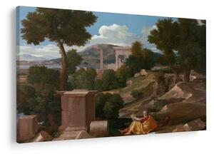 Kép - Nicolas Poussin, Landscape with Saint John on Patmos, reprodukciók (90x60 cm)