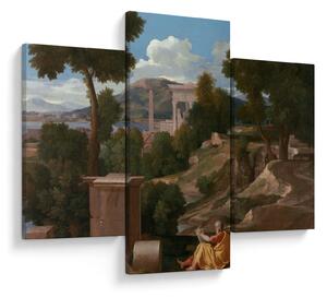 Kép - Nicolas Poussin, Landscape with Saint John on Patmos, reprodukciók (90x60 cm)