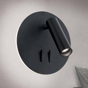 ORION LED fali lámpa Lenny két fényforrással, fekete, Fekete, Hálószoba, Alumínium, Modern