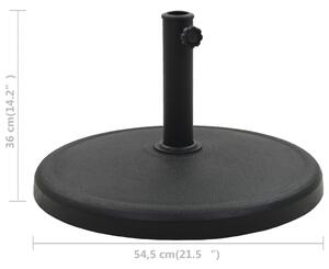 VidaXL kerek fekete műgyanta napernyőtalp 19 kg