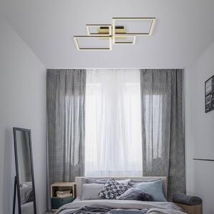 Briloner LED mennyezeti lámpa Keret, arany, fényerőszabályozható, 4 lámpával, dimmelhető, Sárgaréz / arany, Nappali / Étkező, fém, Modern