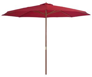 VidaXL burgundi vörös kültéri napernyő farúddal 350 cm