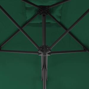 VidaXL zöld kültéri napernyő acélrúddal 250 x 250 cm