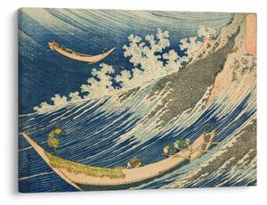 Kép - Katsushika Hokusai, Fishing Boats at Choshi in Shimosa (Soshu Choshi) , reprodukciók (70x50 cm)