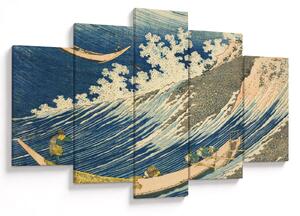 Kép - Katsushika Hokusai, Fishing Boats at Choshi in Shimosa (Soshu Choshi) , reprodukciók (150x105 cm)