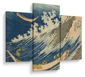 Kép - Katsushika Hokusai, Fishing Boats at Choshi in Shimosa (Soshu Choshi) , reprodukciók (90x60 cm)