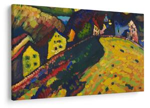 Kép - Vasily Kandinsky, Houses at Murnau, reprodukciók (90x60 cm)