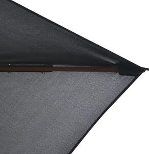 VidaXL antracitszürke kültéri napernyő farúddal, 200 x 300 cm