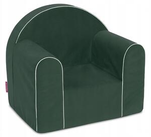 Egyszínű gyermek fotel, fotel Velvet Szín: zöld