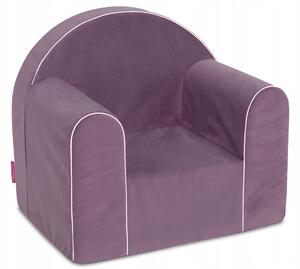 Egyszínű gyermek fotel, fotel Velvet Szín: lila