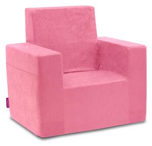 Egyszínű rózsaszín gyerekfotel, fotel Classic