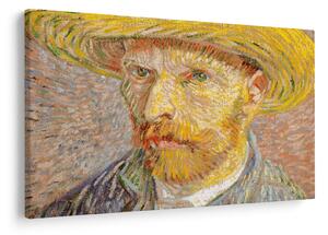 Kép - Vincent van Gogh, Self-Portrait with a Straw Hat (The Potato Peeler), reprodukciók (90x60 cm)