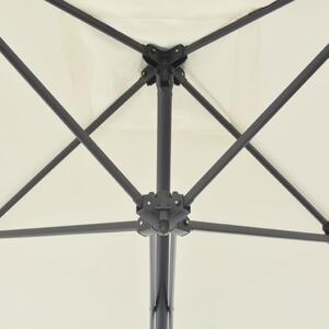 VidaXL homokszínű kültéri napernyő acélrúddal 250 x 250 cm