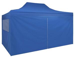 VidaXL kék összecsukható sátor 4 oldalfallal 3 x 4,5 m