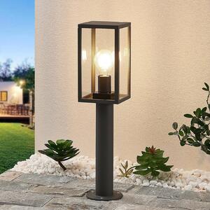 Lindby Filimon állólámpa, 50 cm, antracit, IP44, E27, dimmelhető, Fekete, Alumínium, Modern