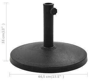 VidaXL kerek fekete műgyanta napernyőtalp 10 kg