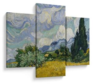 Kép - Vincent van Gogh, Wheat Field with Cypresses, reprodukciók (90x60 cm)