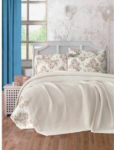 Krémszínű pamut ágytakaró 220x240 cm Waffle – Mila Home
