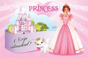 Szivacs kanapéágy - Diamond gyerek méret - pink - Princess