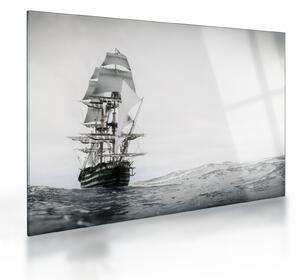 Üveg kép - Egy hajó az óceánon (70x50 cm)