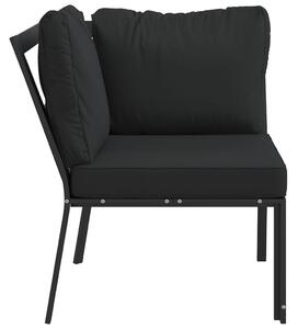 VidaXL acél kerti szék szürke párnákkal 76 x 76 x 79 cm