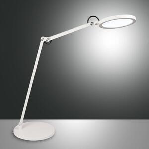 Fabas Luce LED íróasztal lámpa Regina fényerősz., fehér, dimmelhető, Fehér / opál, Dolgozószoba / Iroda, fém, Modern