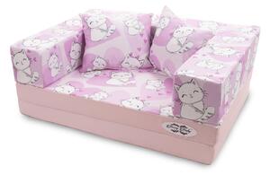 Szivacs kanapéágy - Diamond gyerek méret - rózsaszín - Sweet Kitty