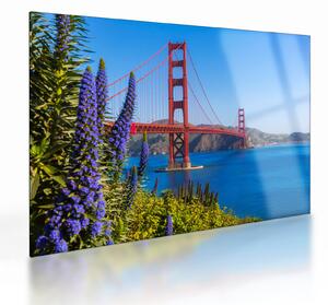 Üveg kép - Golden Gate híd, San Francisco (70x50 cm)