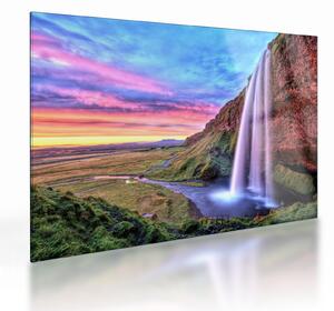 Üveg kép - Seljalandsfoss vízesés (70x50 cm)