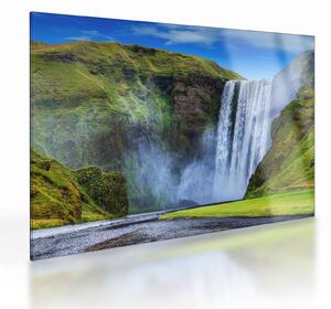 Üveg kép - Seljalandsfoss vízesés (70x50 cm)