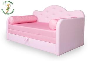 Prémium kanapéágy - rózsaszín eco - puncs Diamond