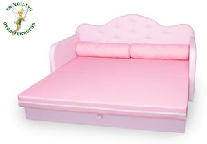 Prémium kanapéágy - rózsaszín eco - puncs Diamond