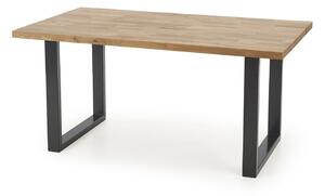 Asztal Houston 946, Tölgy, 76x90x160cm, Asztallap anyaga, Fém
