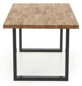 Asztal Houston 946, Tölgy, 76x90x160cm, Asztallap anyaga, Fém