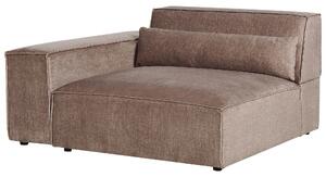Kombinálható kétszemélyes barna kárpitozott kanapé HELLNAR