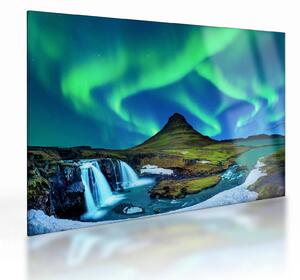 Üveg kép - Kirkjufell, Izland (70x50 cm)