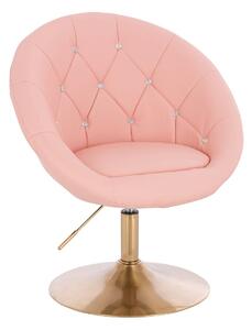 HC8516CN Rózsaszín modern műbőr szék arany lábbal