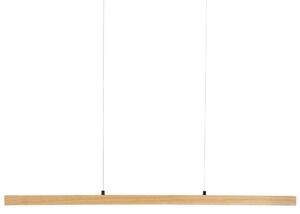 LED függőlámpa STEWARTS Távirányítóval Dimmer funkcióval Tölgyfa Világosbarna