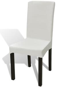 VidaXL 4 db krémszínű szabott nyújtható székszoknya