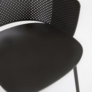 Fekete műanyag kerti szék Kave Home Yeray