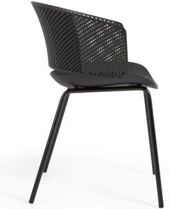 Fekete műanyag kerti szék Kave Home Yeray