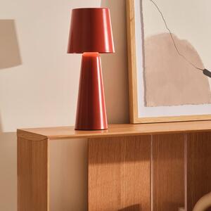 Piros fém LED asztali lámpa Kave Home Arenys M