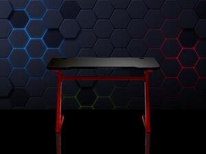 Z alakú gamer íróasztal LED világítással 120 x 60 x74 cm