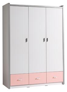 Rózsaszín szekrény Vipack Bonny 202 x 140 cm