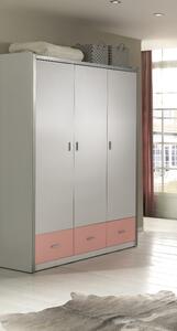 Rózsaszín szekrény Vipack Bonny 202 x 140 cm
